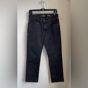 NWOT 7 For All Mankind Men’s Black Slimmy Jeans Foolproof Denim Size 29 $198